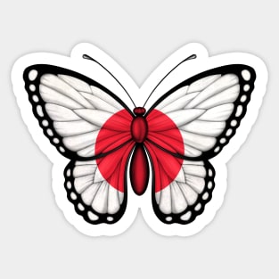 Japanese Flag Butterfly Sticker